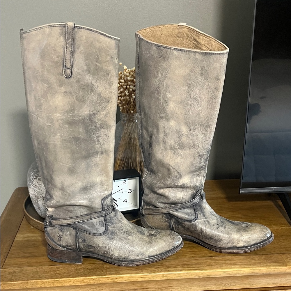 FRYE AND CO. Weathered Gray Tall Boots